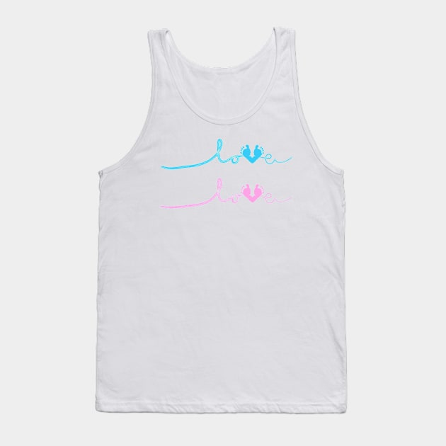 Baby hand and foot print love Tank Top by GULSENGUNEL